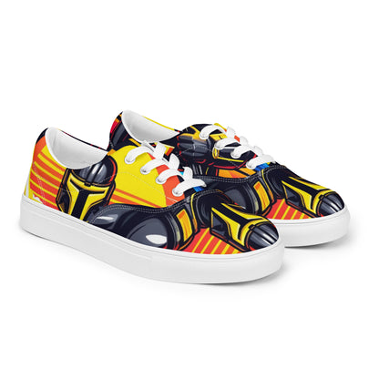 Darth Yellow Men’s Lace-Up Canvas Shoes