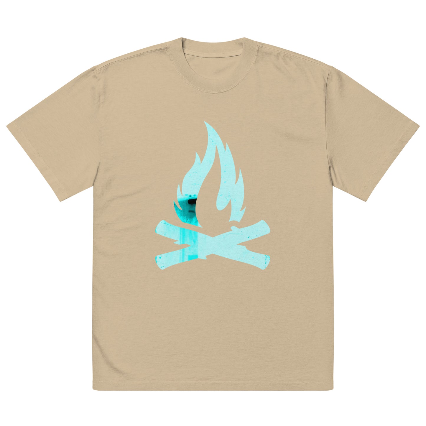 Ocean Flame Oversized Faded T-Shirt