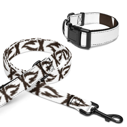 Brown Flame Pet Collar & Leash