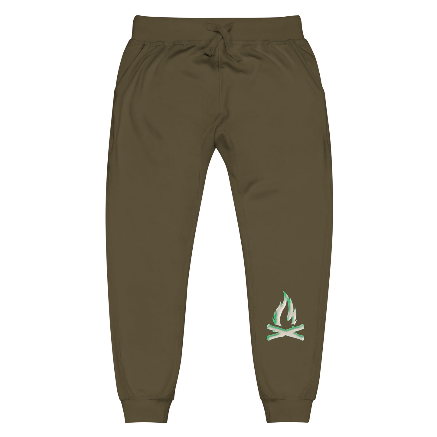 Green Gas Flame Sweatpants