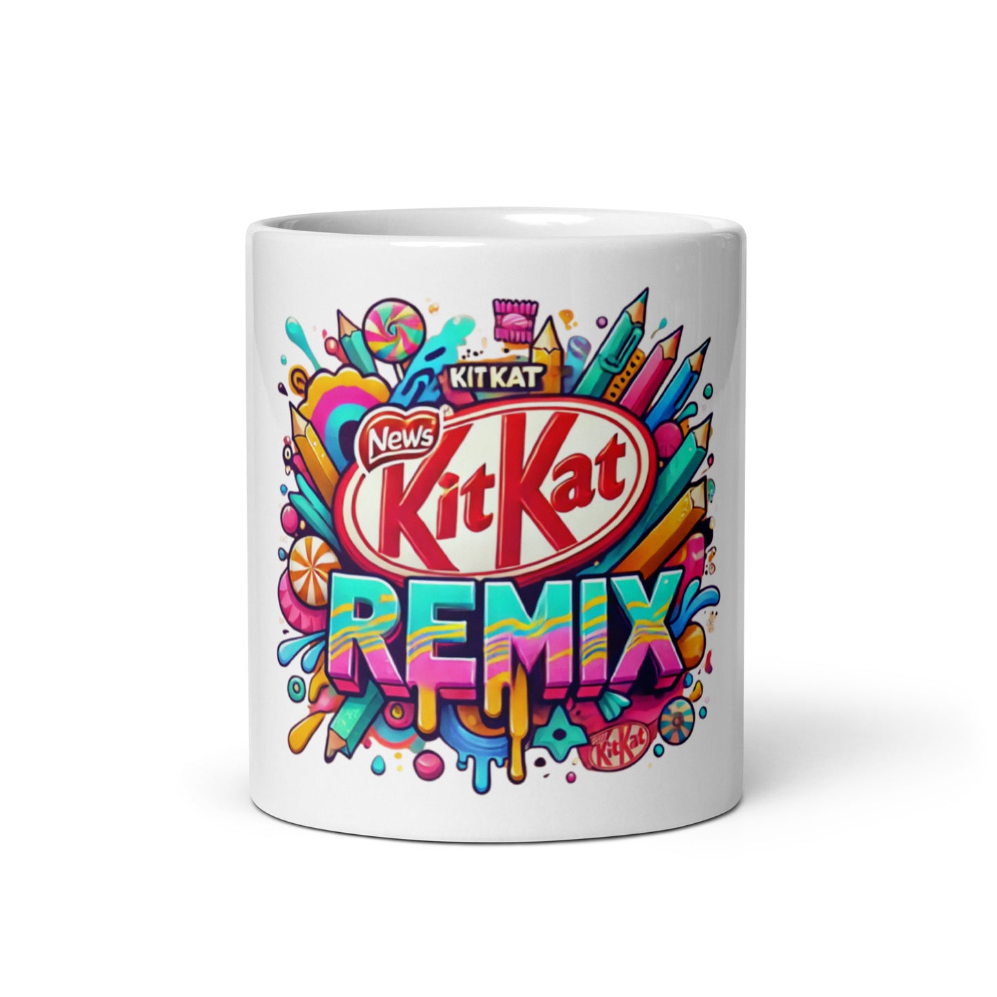 Kit Kat Remix White Glossy Mug