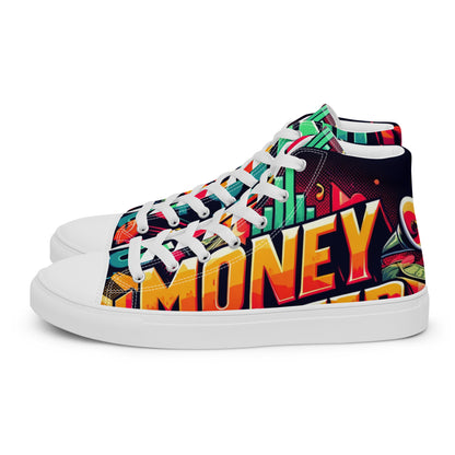 Money Counter $ound Women’s High Top Canvas Shoes (Crypto Edition)