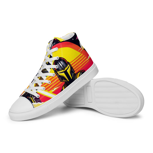 Darth Yellow Women’s High Top Canvas Shoes