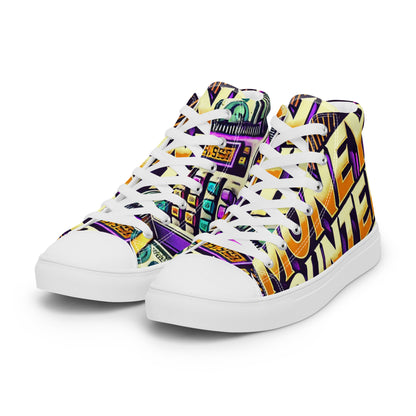 Money Counter $ound Women’s High Top Canvas Shoes (Cash Edition)