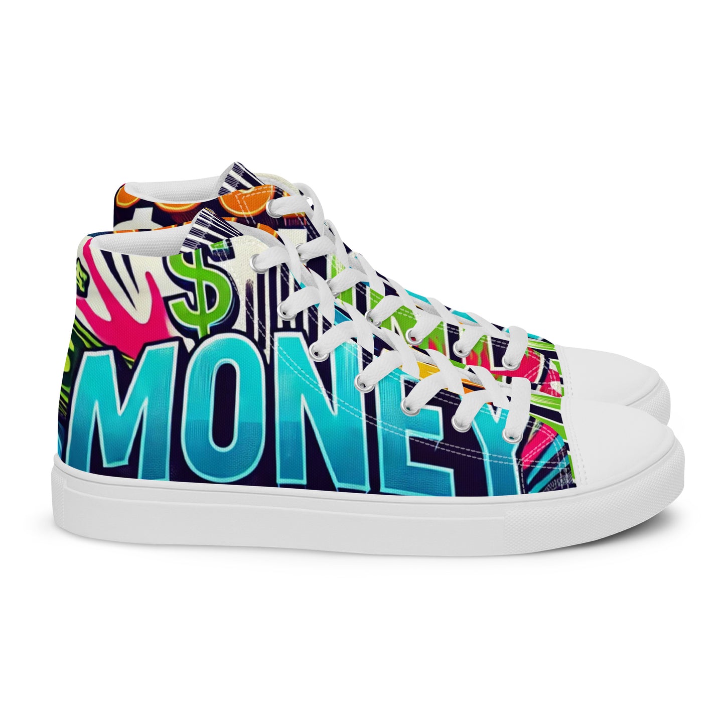 Money Counter $ound Women’s High Top Canvas Shoes (Card Edition)