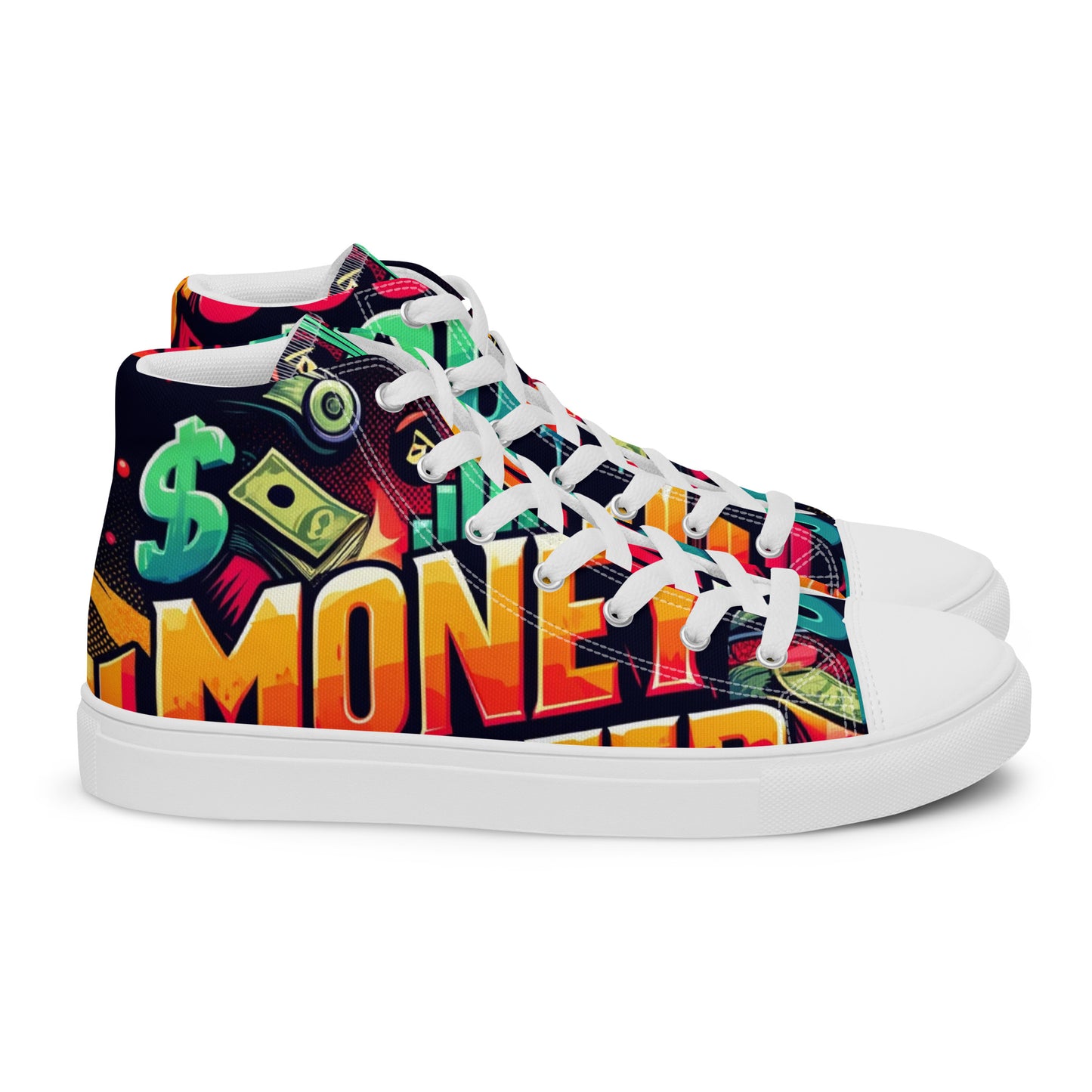 Money Counter $ound Women’s High Top Canvas Shoes (Crypto Edition)