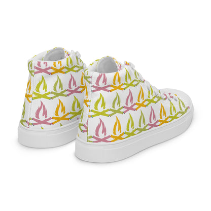 Sour Flame Women’s High Top Canvas Shoes