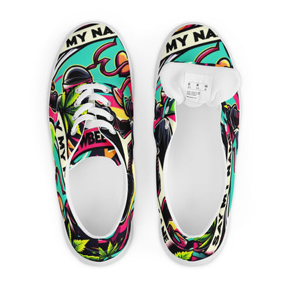 Say My Name Women’s Lace-Up Canvas Shoes (Flower Edition)