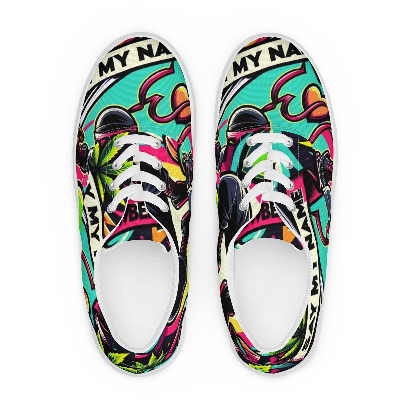 Say My Name Women’s Lace-Up Canvas Shoes (Flower Edition)