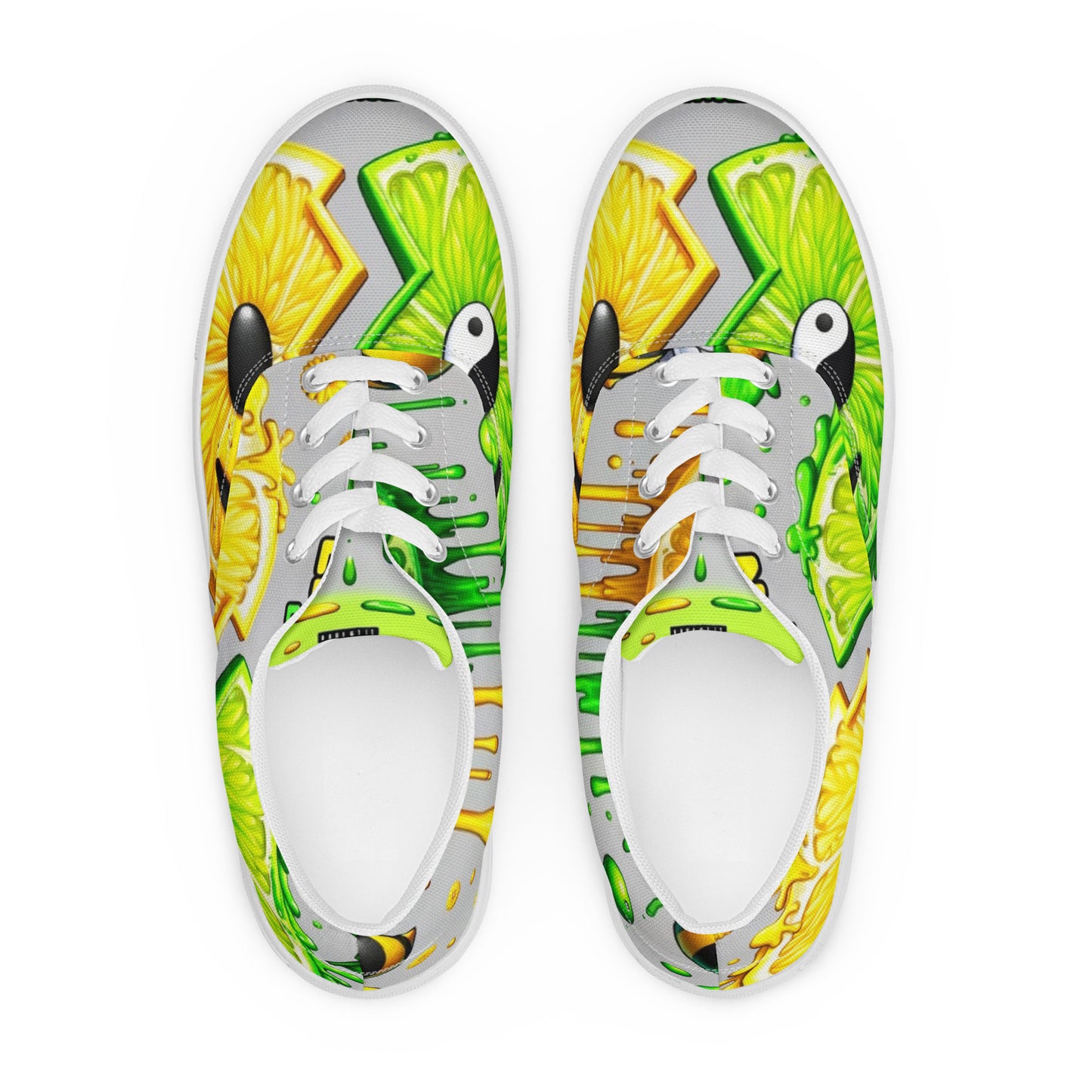 Lemon Lime Women’s Lace-Up Canvas Shoes