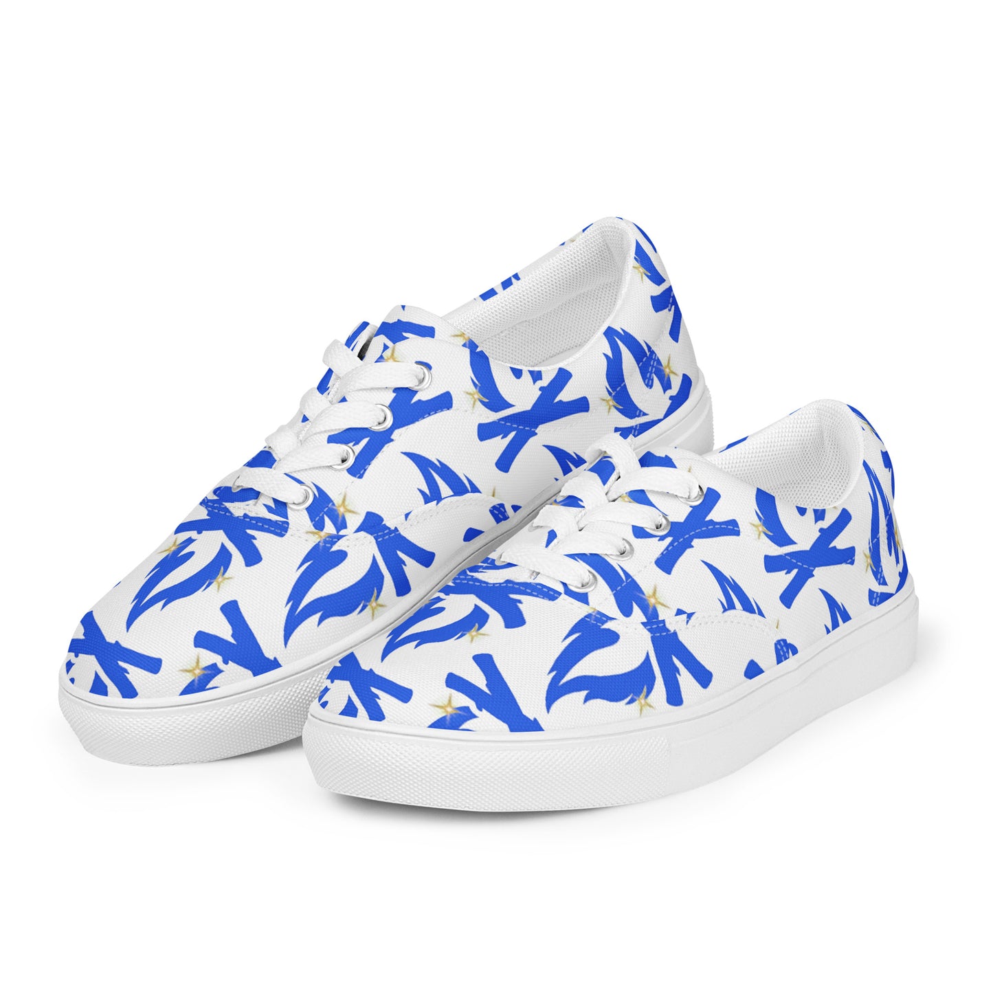 Blue Star Flame Women’s Lace-Up Canvas Shoes