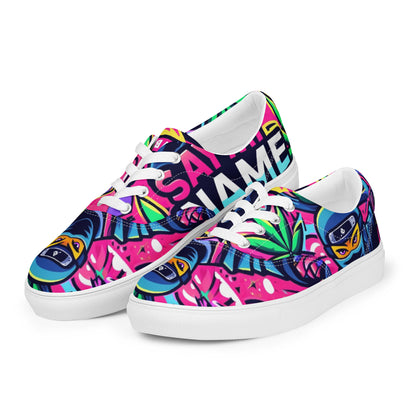 Say My Name Women’s Lace-Up Canvas Shoes (Ninja Edition)