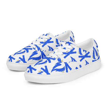 Blue Star Flame Women’s Lace-Up Canvas Shoes