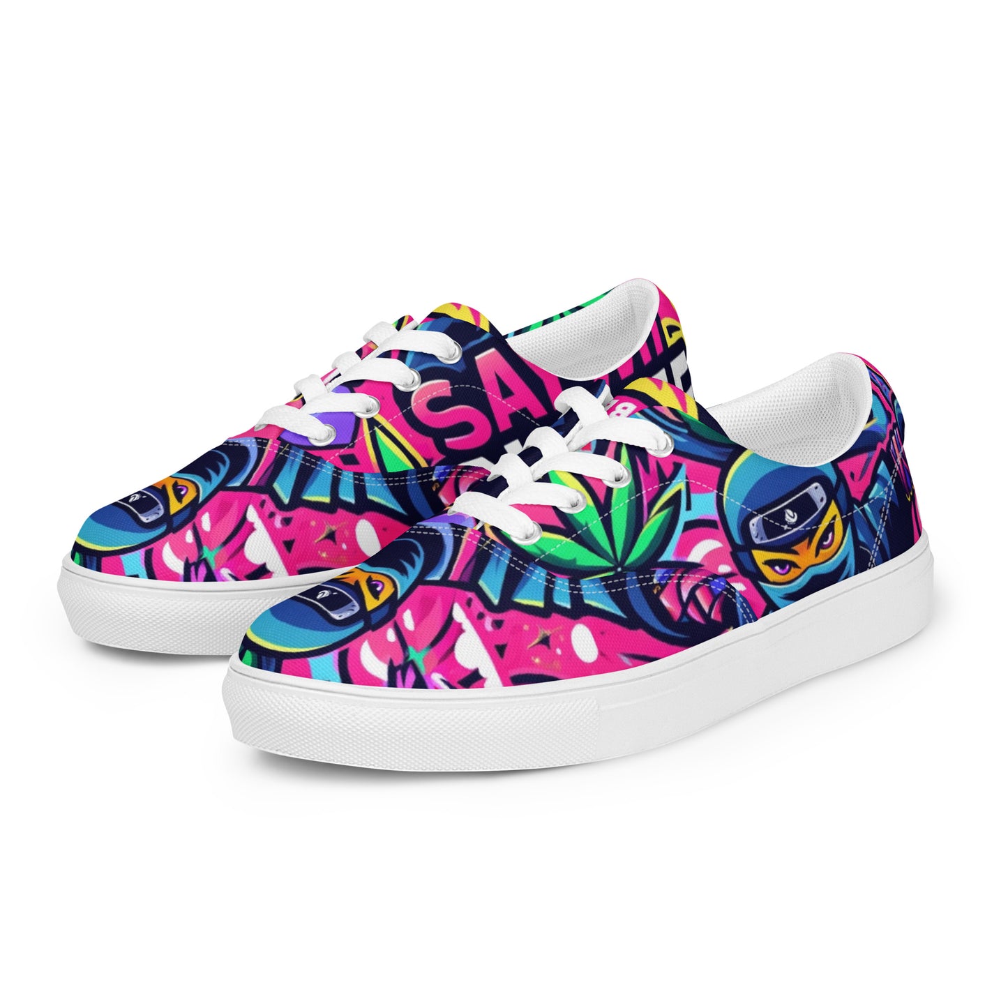 Say My Name Women’s Lace-Up Canvas Shoes (Ninja Edition)