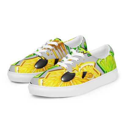 Lemon Lime Women’s Lace-Up Canvas Shoes