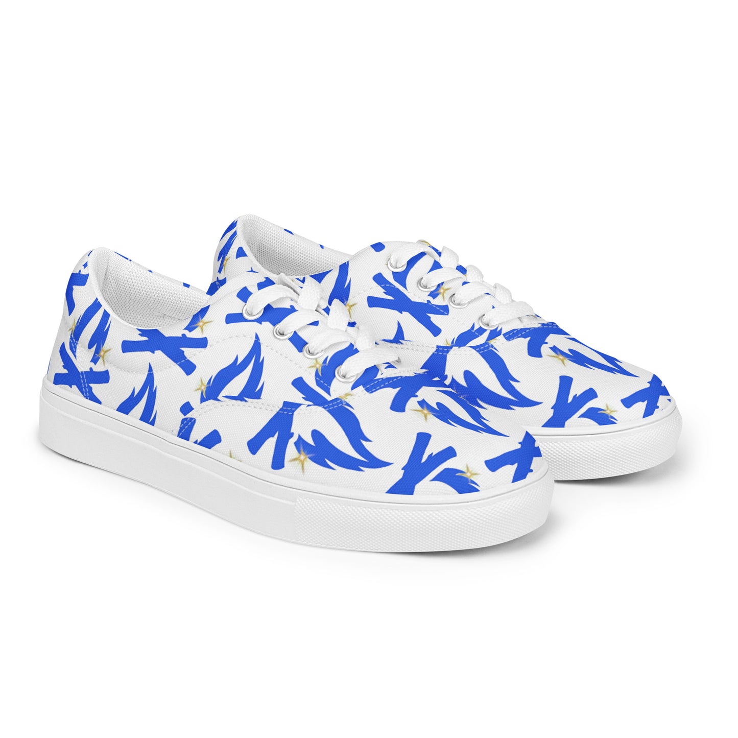 Blue Star Flame Women’s Lace-Up Canvas Shoes