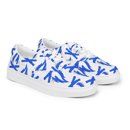 Blue Star Flame Women’s Lace-Up Canvas Shoes